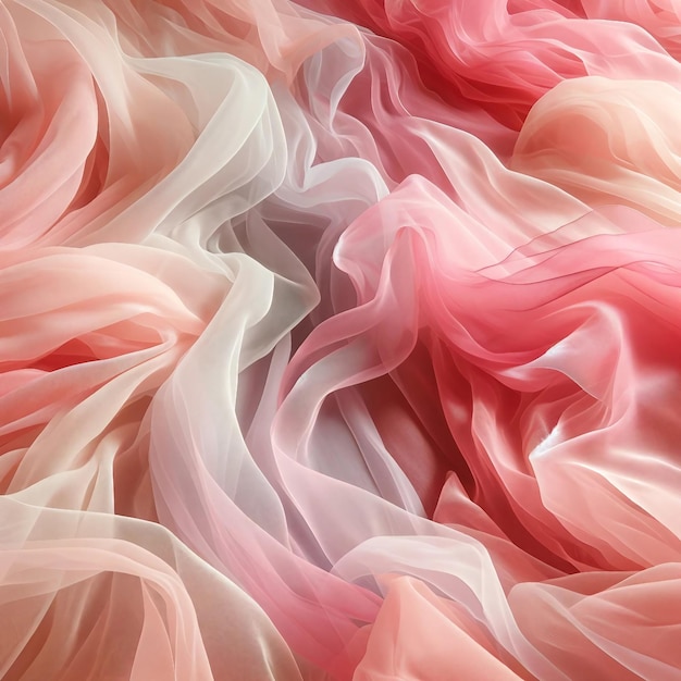 Delicate Pink Chiffon Fabric Dancing