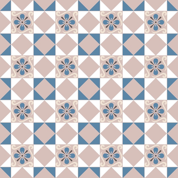 Delicate tile seamless pattern wallpaper in vector format