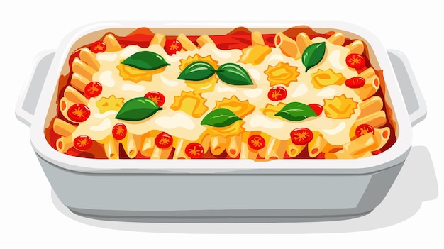 Delicious Baking Dish Loaded with Pasta Tomato Sauce and Cheese