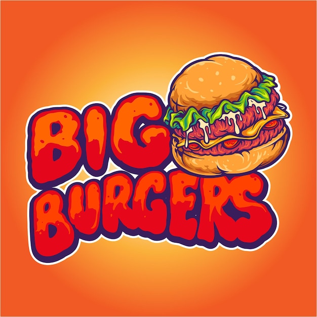 Delicious big burger fast food