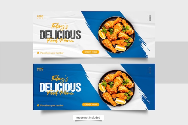 Delicious burger food delivery social media Instagram social media post banner