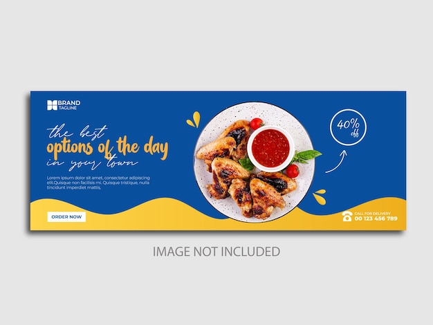 Delicious burger and food menu facebook cover template