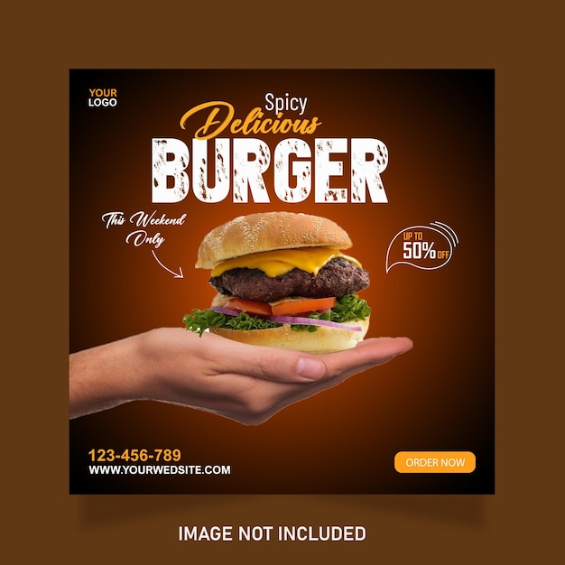 DELICIOUS BURGER SOCIAL MEDIA POST TEMPLATE