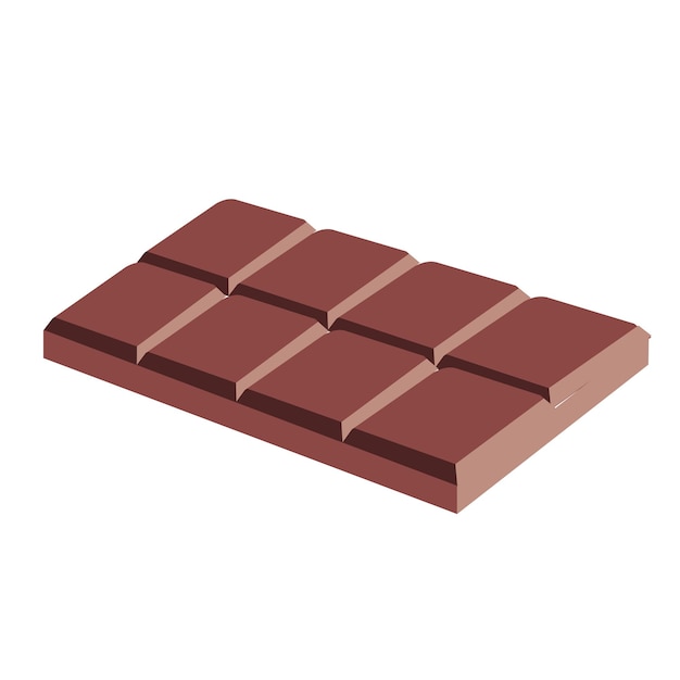 Delicious chocolate bar illustration vector design