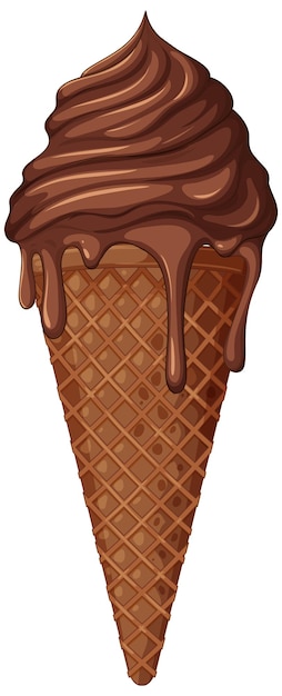 Delicious Chocolate Ice Cream Cone