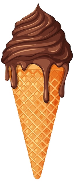 Delicious Chocolate Ice Cream Cone