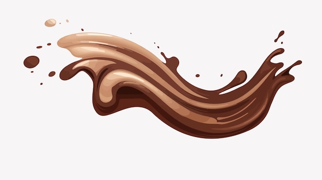 Vector delicious chocolate splash blot with melting effect