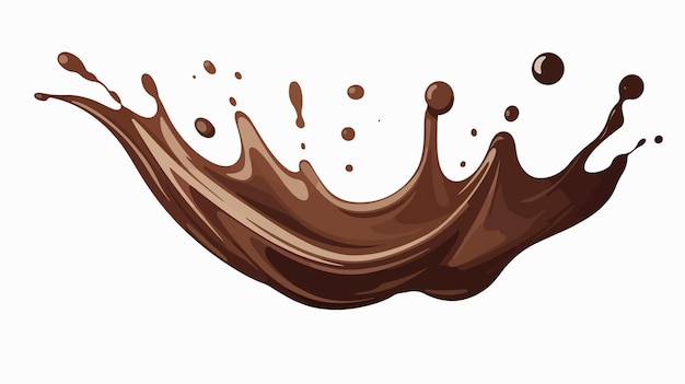 Vector delicious chocolate splash with drops and blot for stunning designs