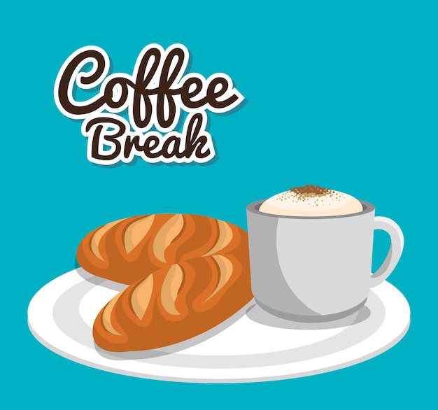 Delicious coffee break icon