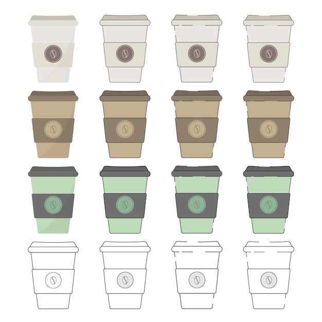 Delicious coffee paper cup icon Drink vector illustration design