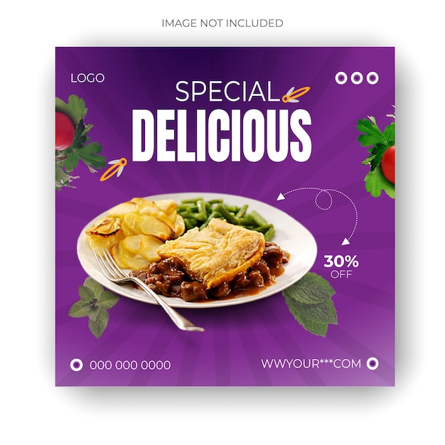 Delicious Designs Food Service Social Media Templates