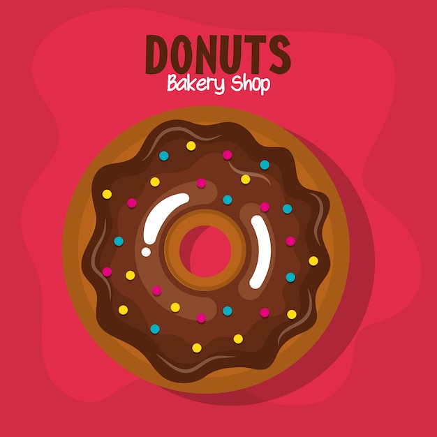 delicious donuts bakery shop vector illustration design