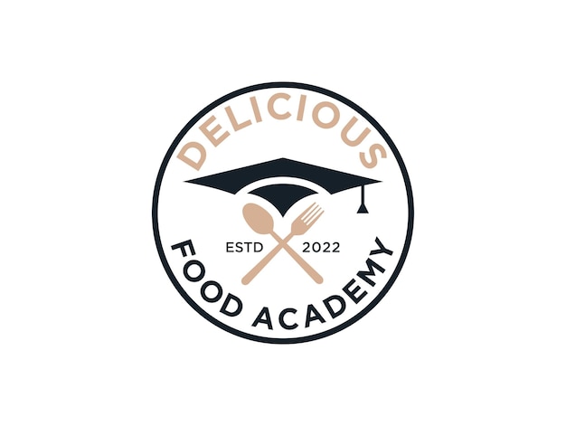 Delicious food academy logo design