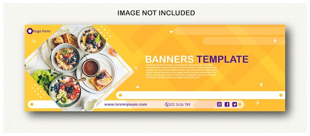 Delicious food banner template