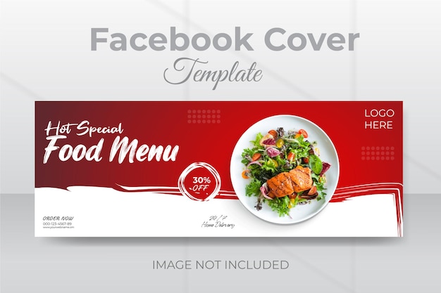 Delicious food Facebook cover template design