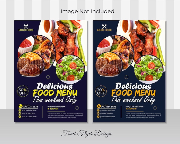 Delicious Food menu professional template layout with vector