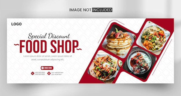 delicious food menu and restaurant facebook cover banner template