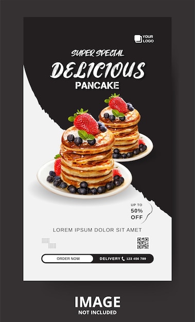 Delicious Food Menu Social Media Post Instagram Story for Promotion Restaurant