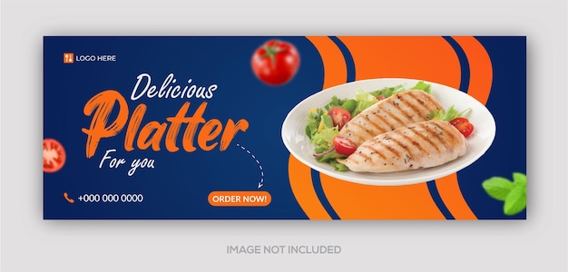 Delicious Food and restaurant facebook cover banner template