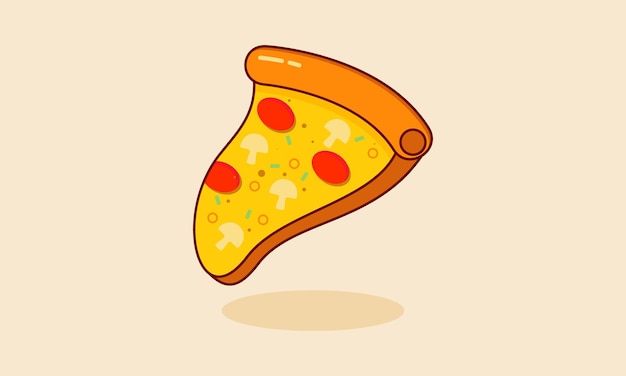 Delicious and Fresh Illustration of a Slice of Pizza