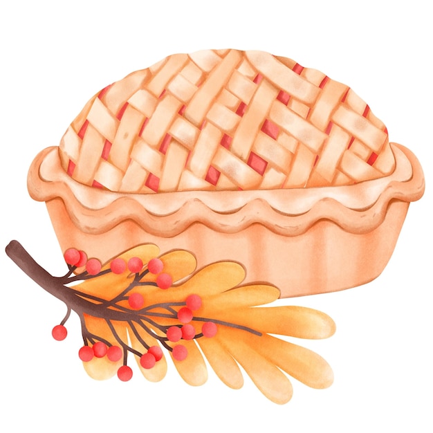 Delicious freshly baked pies in the fall