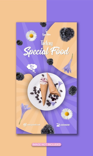 delicious ice cream flyer or bakery food promotion flyer template premium vector