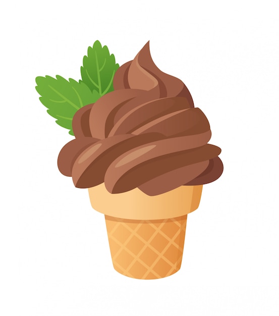 Delicious Ice Cream    illustration. Isolated object