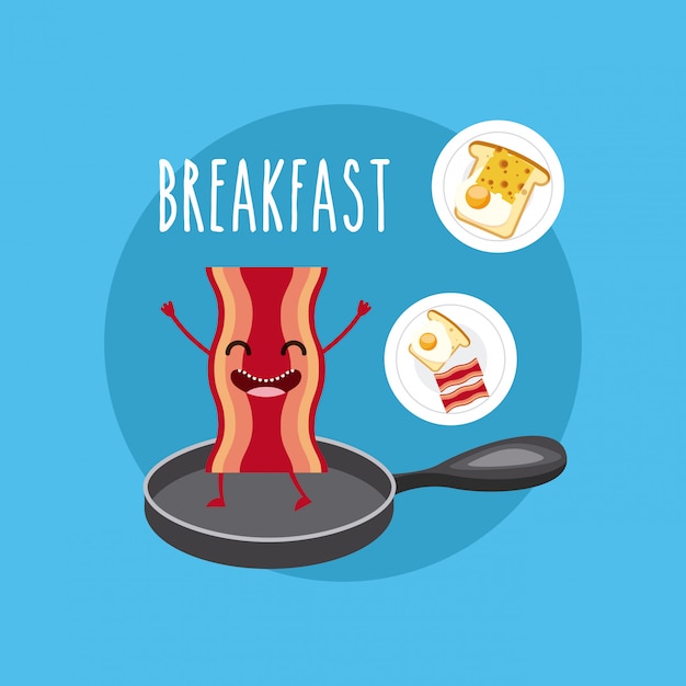 delicious and nutritive breakfast character