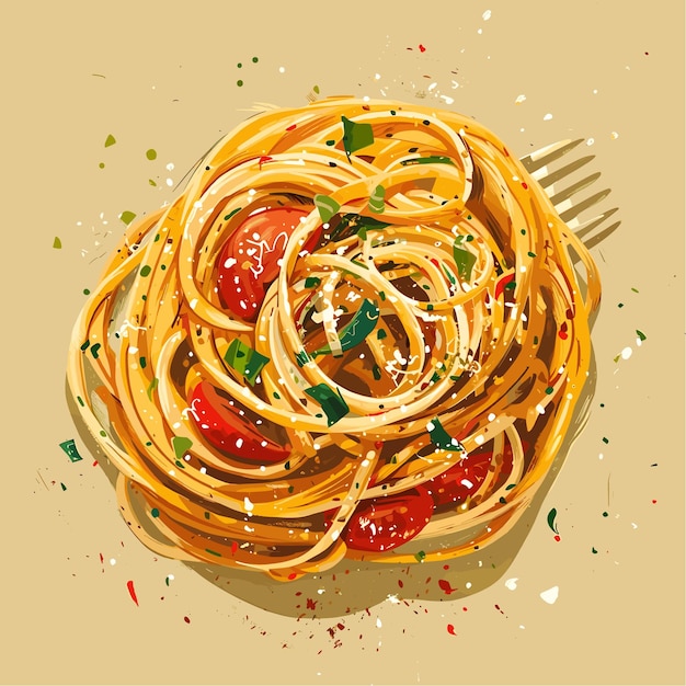 Delicious Pasta Dish with Fresh Ingredients and Herbs