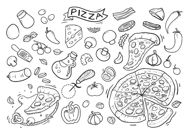 Delicious Pizza  doodle