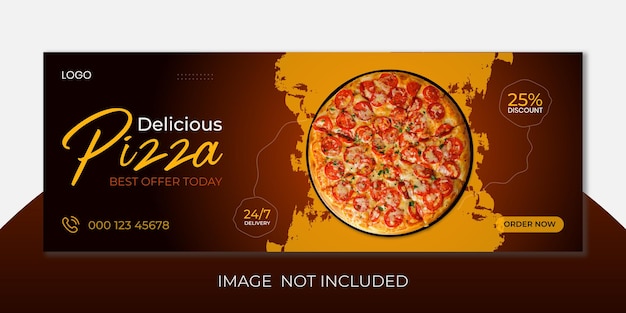 Delicious Pizza Social Media Facebook Cover Template Design