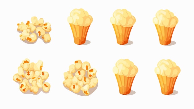 Delicious Popcorn Illustration on White Background