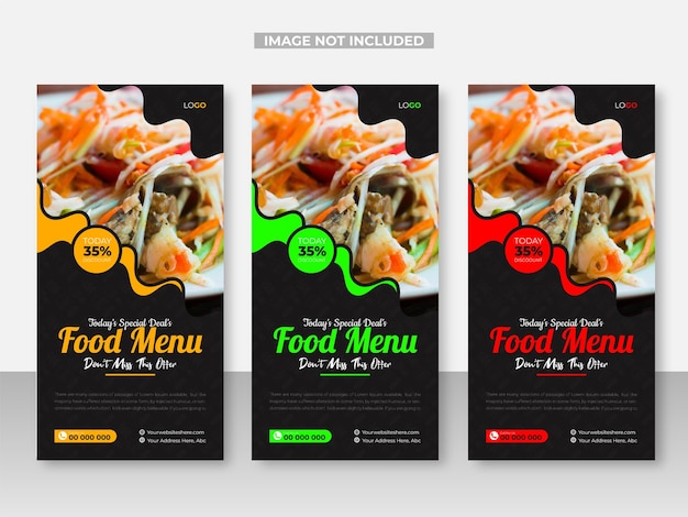 Vector delicious restaurant rack card or dl flyer design