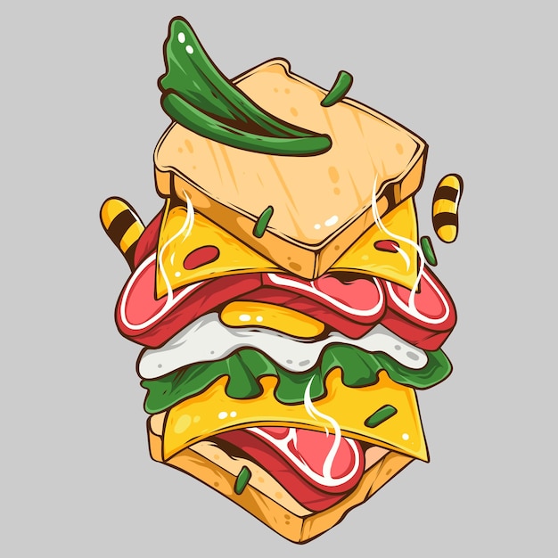 Delicious Sandwich Illustration