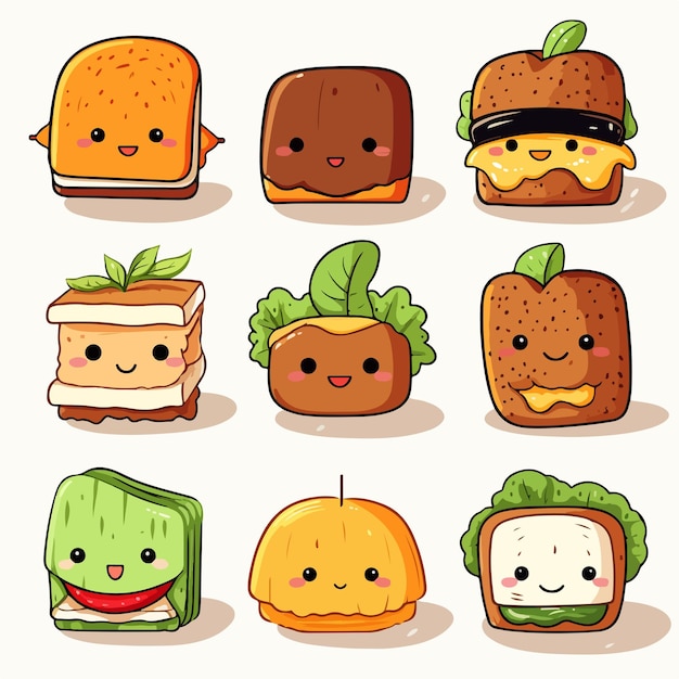 Delicious Sandwich Line Vector Illustration for Food Lovers