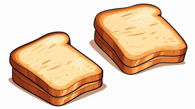 Vector delicious toast bread cartoon vector illustration