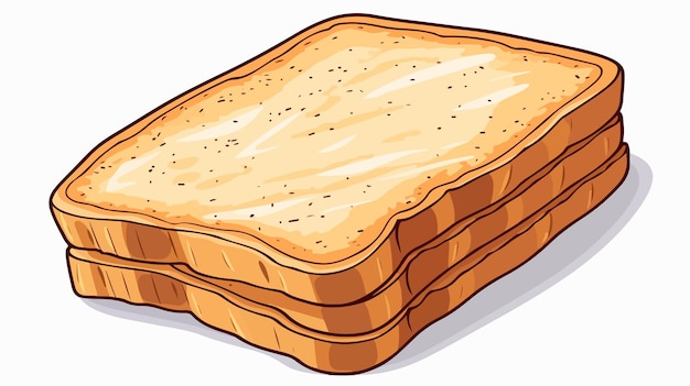 Delicious Toast Bread Cartoon Vector Illustration