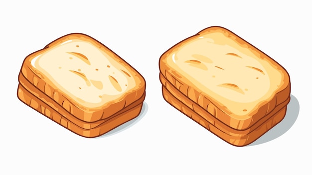 Delicious Toast Bread Cartoon Vector Illustration