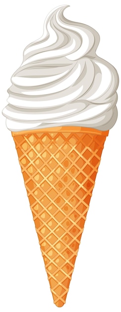 Delicious Vanilla Ice Cream Cone