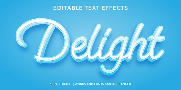 delight editable text effect