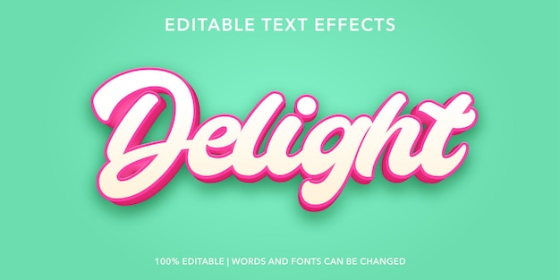 Delight Editable Text Effect