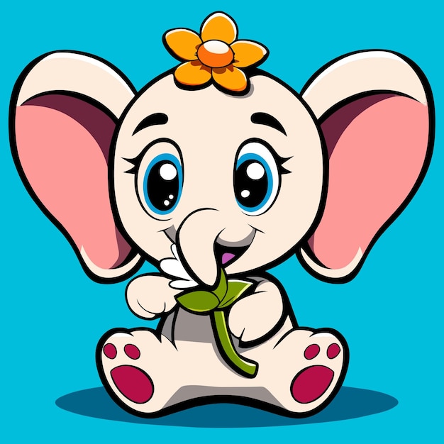 Delightful Cartoon Elephant Illustration