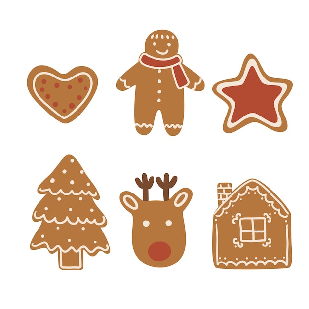 Vector delightful vector illustration of gingerbread cookies for your festive projects