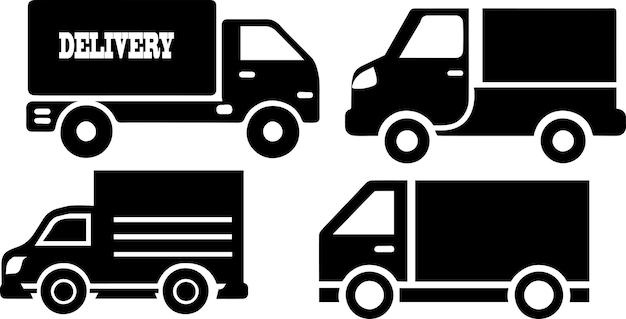 Delivery car Icon set 1