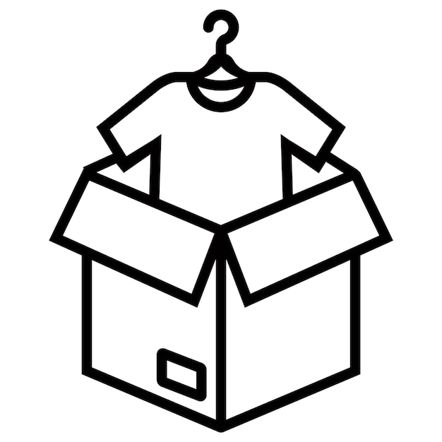 Delivery of clothes in a box unfold the parcel