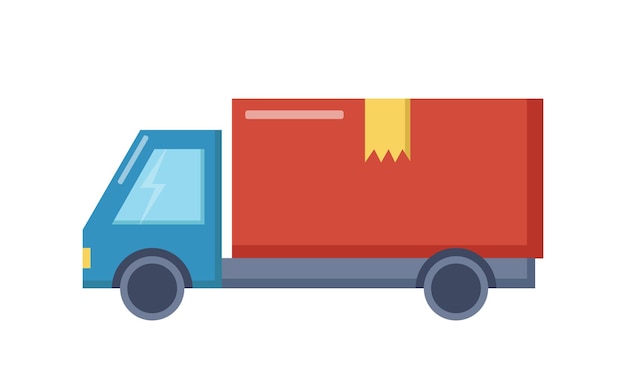 Delivery concept  truck on a white background