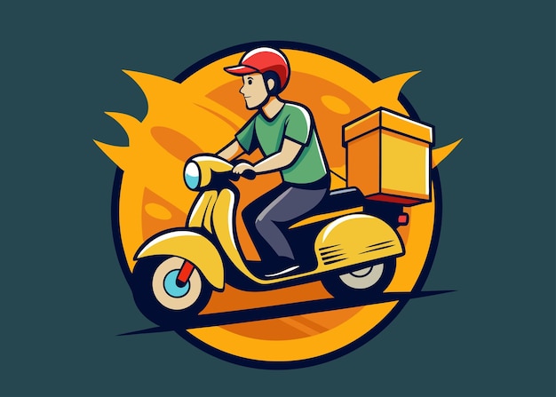 Delivery and Courier Motorbike Logo Icon