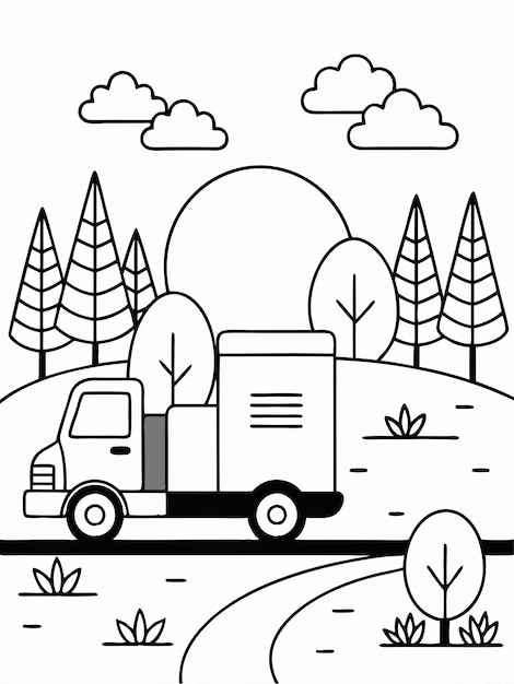 Delivery Day Fun Color Your Delivery Truck and Its Exciting Routes