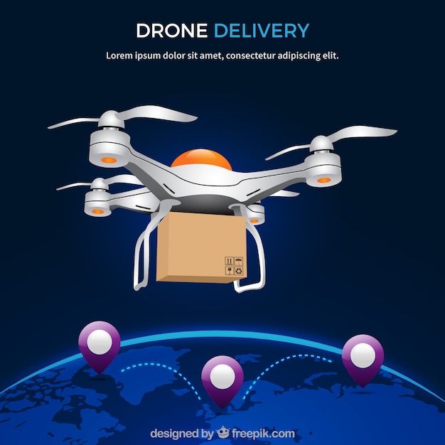 Vector delivery drone design with globe