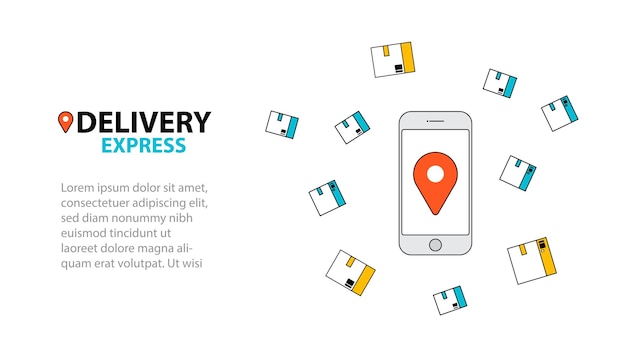 Delivery express service shopping concept Online order tracking